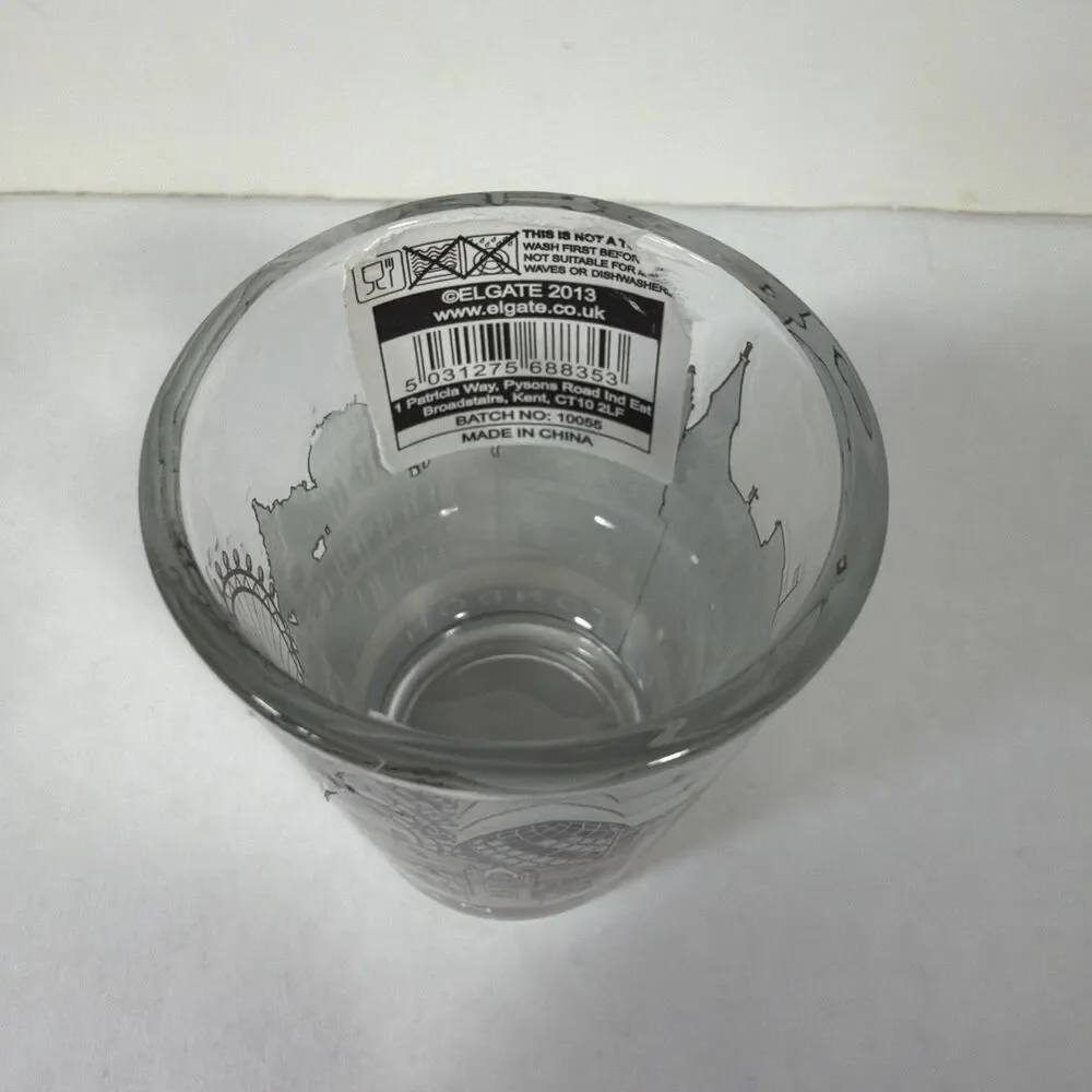London Shot Glass Souvenir with London City Sights New w/Tag